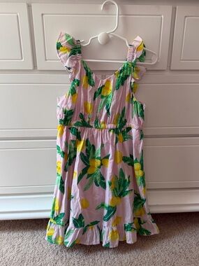 Girls Crewcuts Lemon dress pink size 6